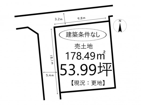 姫路市余部区上余部、土地の間取り画像です