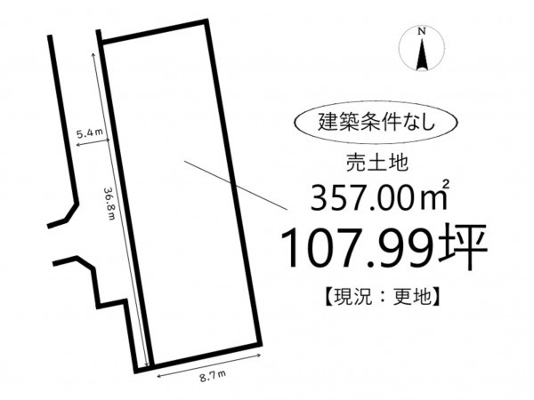 姫路市余部区上余部、土地の間取り画像です