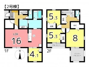 揖保郡太子町佐用岡、新築一戸建ての間取り画像です