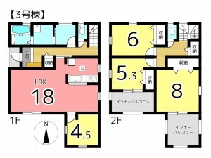 揖保郡太子町佐用岡、新築一戸建ての間取り画像です