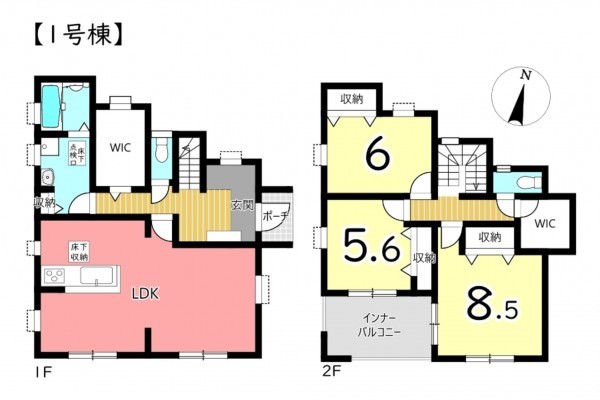 姫路市青山、新築一戸建ての間取り画像です