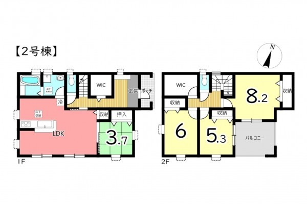 姫路市青山、新築一戸建ての間取り画像です