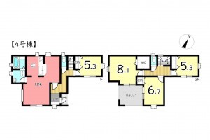 姫路市青山、新築一戸建ての間取り画像です