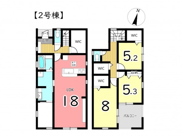 姫路市大津区恵美酒町、新築一戸建ての間取り画像です