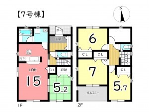 姫路市勝原区山戸、新築一戸建ての間取り画像です