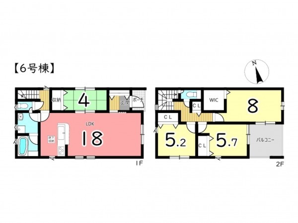 姫路市勝原区山戸、新築一戸建ての間取り画像です