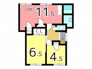 たつの市揖保川町神戸北山、収益/事業用物件/アパートの間取り画像です