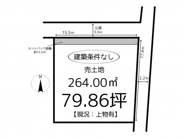 姫路市広畑区西蒲田、土地の間取り画像です