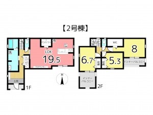 姫路市勝原区山戸、新築一戸建ての間取り画像です