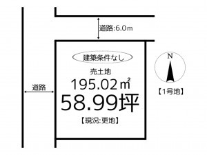 姫路市余部区上余部、土地の間取り画像です