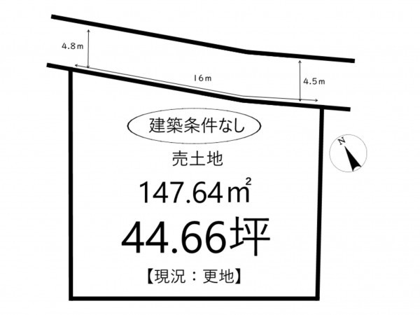 姫路市書写、土地の間取り画像です
