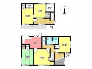 相生市菅原町、中古一戸建ての間取り画像です