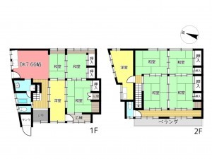 相生市相生、中古一戸建ての間取り画像です