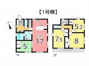 姫路市町坪、新築一戸建ての間取り画像です