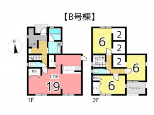 姫路市網干区興浜、新築一戸建ての間取り画像です