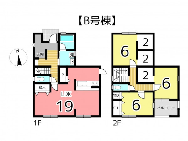 姫路市網干区興浜、新築一戸建ての間取り画像です