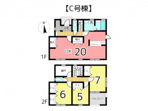 姫路市網干区興浜、新築一戸建ての間取り画像です