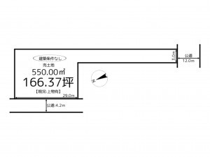 たつの市龍野町末政、土地の間取り画像です