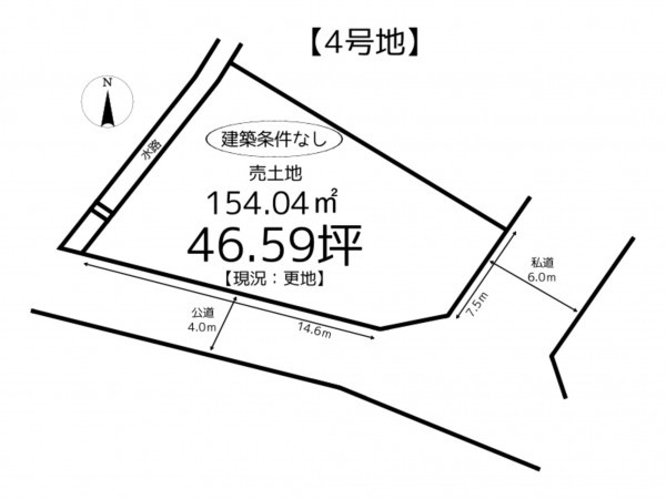 姫路市飾磨区中島、土地の間取り画像です