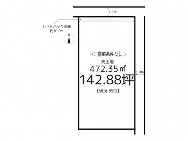 揖保郡太子町竹広、土地の間取り画像です