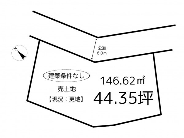 姫路市飾東町、土地の間取り画像です