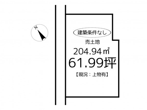 姫路市飾磨区中島、土地の間取り画像です
