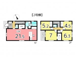 姫路市玉手、新築一戸建ての間取り画像です