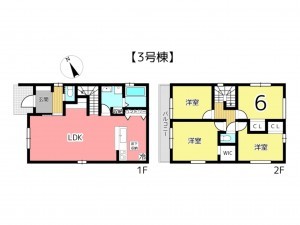 姫路市玉手、新築一戸建ての間取り画像です
