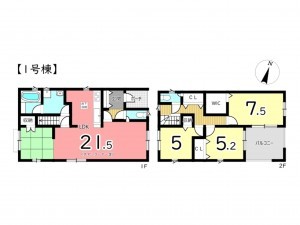姫路市網干区垣内南町、新築一戸建ての間取り画像です