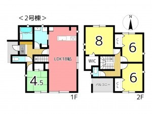 たつの市龍野町堂本、新築一戸建ての間取り画像です