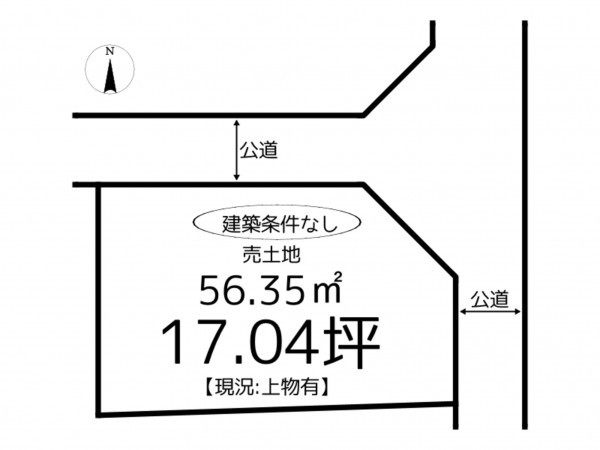 たつの市御津町中島、土地の間取り画像です