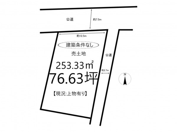 たつの市龍野町富永、土地の間取り画像です