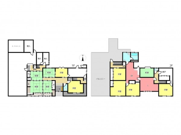 たつの市龍野町大手、中古一戸建ての間取り画像です