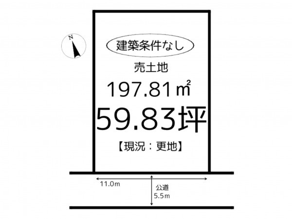 姫路市飾磨区富士見ケ丘町、土地の間取り画像です