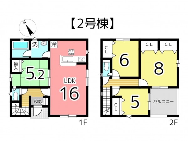 姫路市四郷町、新築一戸建ての間取り画像です