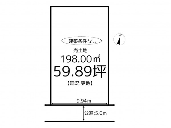 相生市汐見台、土地の間取り画像です