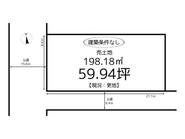 姫路市広畑区西夢前台、土地の間取り画像です