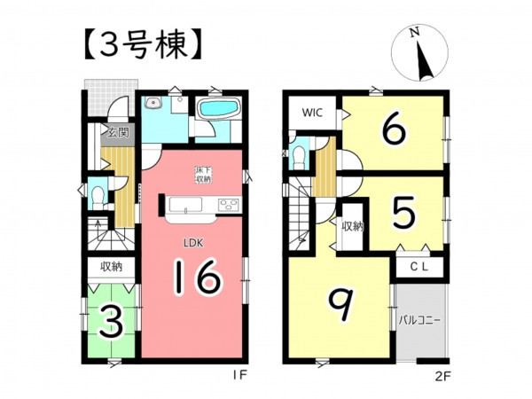 姫路市四郷町、新築一戸建ての間取り画像です