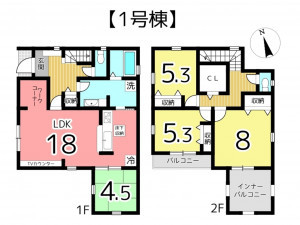 姫路市東山、新築一戸建ての間取り画像です