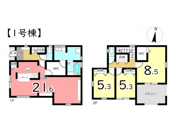 揖保郡太子町鵤、新築一戸建ての間取り画像です