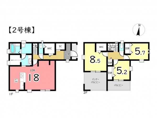 たつの市龍野町中村、新築一戸建ての間取り画像です