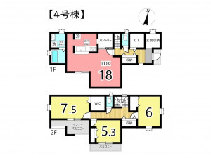 たつの市龍野町中村、新築一戸建ての間取り画像です