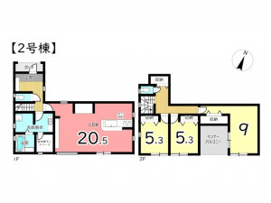 揖保郡太子町鵤、新築一戸建ての間取り画像です