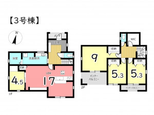 揖保郡太子町鵤、新築一戸建ての間取り画像です