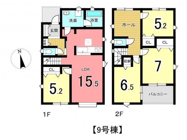 姫路市勝原区山戸、新築一戸建ての間取り画像です