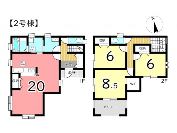 姫路市西庄、新築一戸建ての間取り画像です