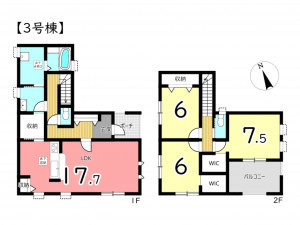 姫路市西庄、新築一戸建ての間取り画像です