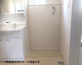 姫路市庄田、新築一戸建ての洗面画像です