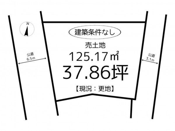 姫路市飾西、土地の間取り画像です