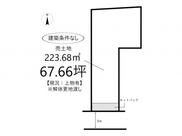 姫路市山野井町、土地の間取り画像です
